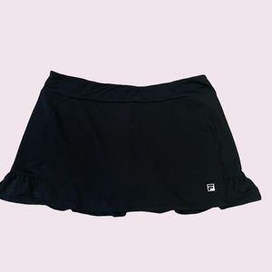 FILA Black Ruffle Hem Athletic Skort